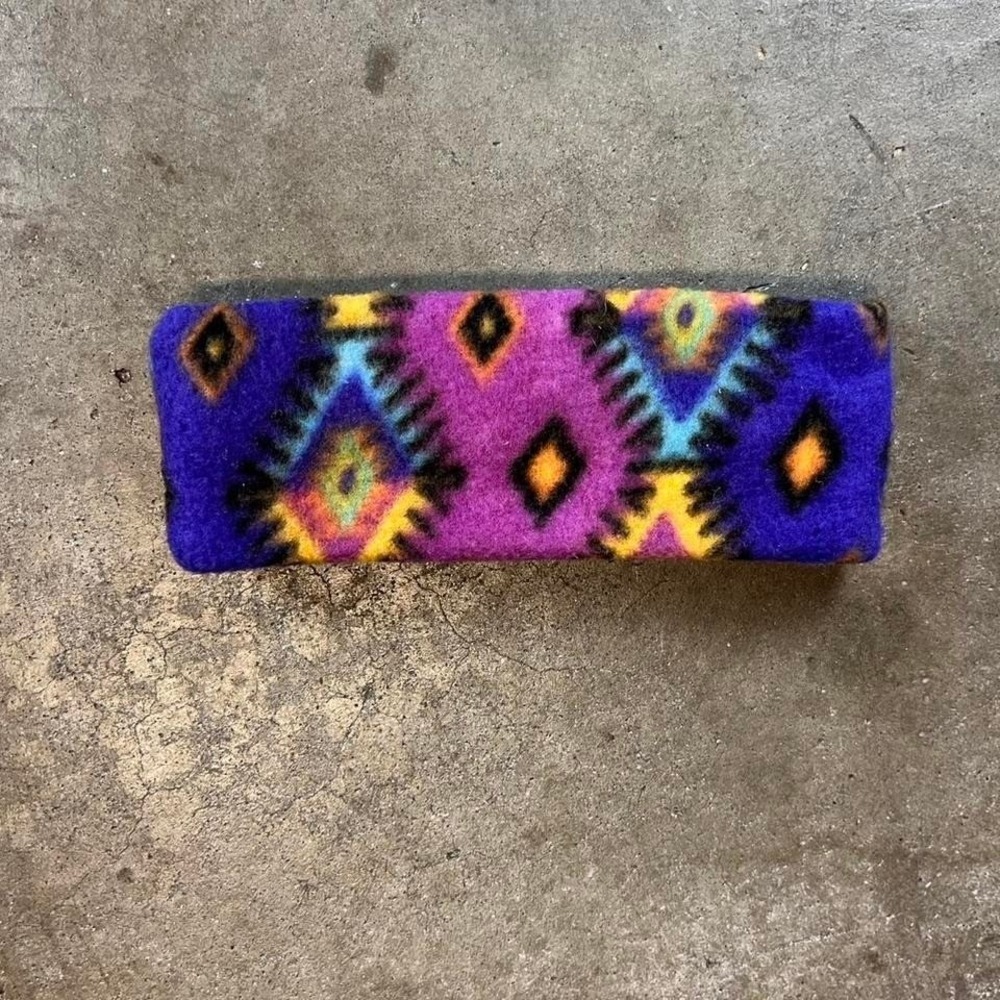 Purple multi coloured Aztec patterned headband